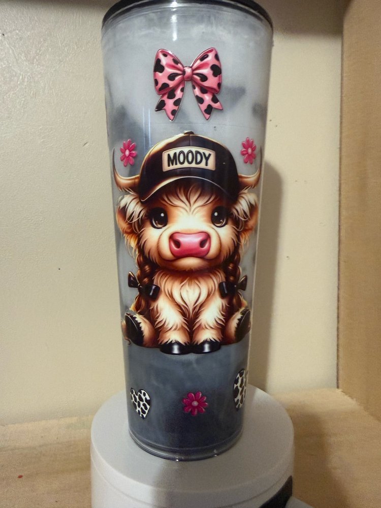 Highland cow lava tumbler